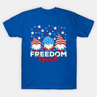 Freedom Squad Red White & Blue Gnomes T-Shirt